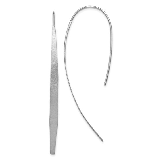 Sterling Silver & Rhodium Brushed Earrings Sterling Silver & Rhodium Brushed Earrings